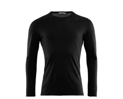 Lightwool Undershirt Longsleeve Men schwarz