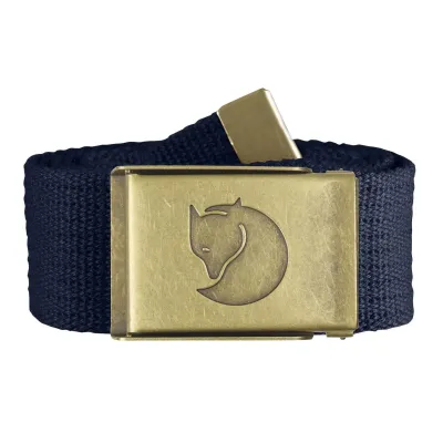 Canvas Brass Belt blau