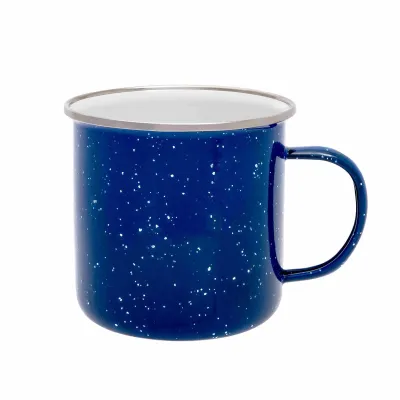 Emaille Tasse blau